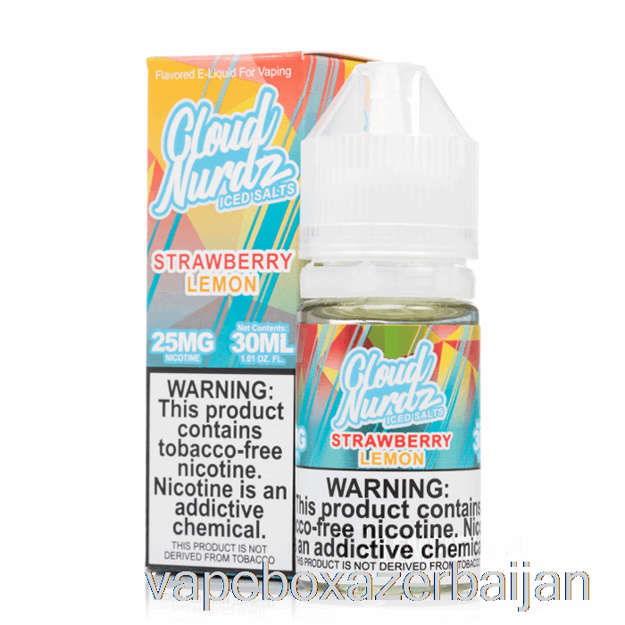 Vape Box Azerbaijan ICED Strawberry Lemon - Cloud Nurdz Salts - 30mL 25mg